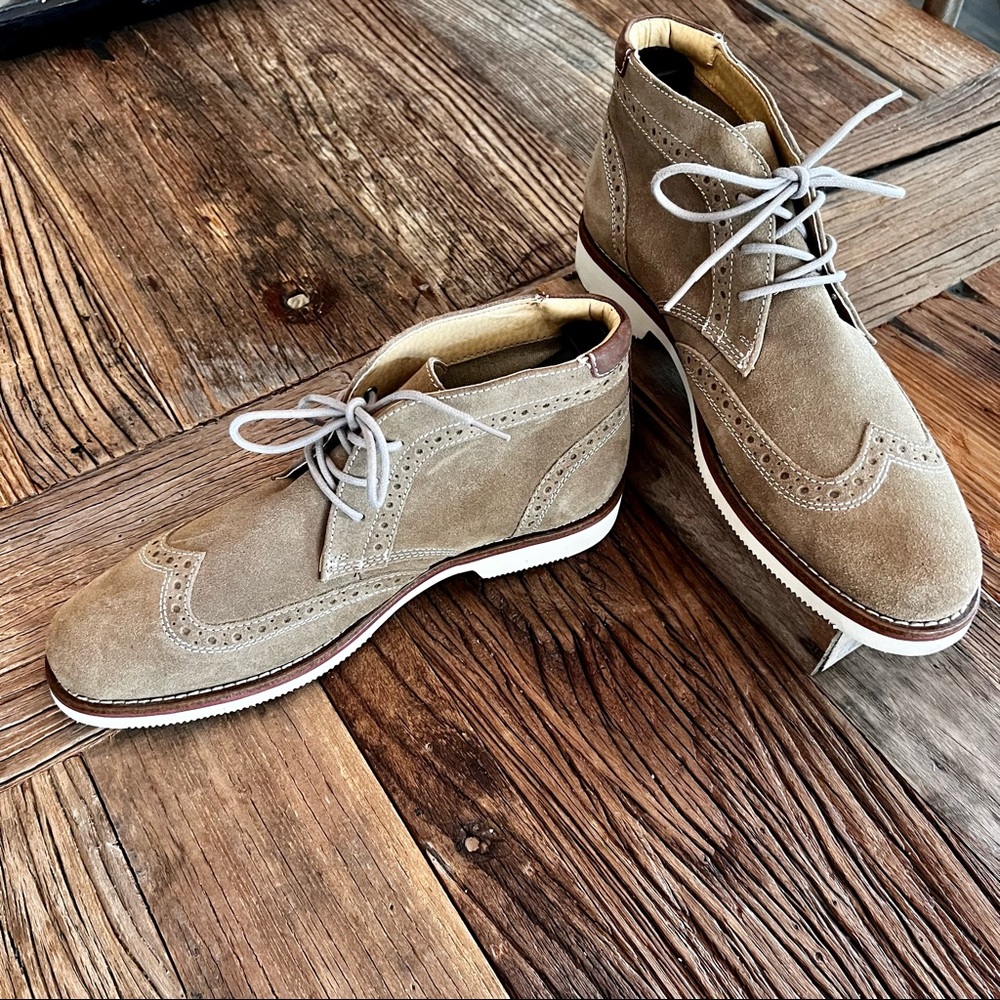 🍁 SALE G.H. BASS & CO. Suede Baltimore Wing-tip Chukka Boots